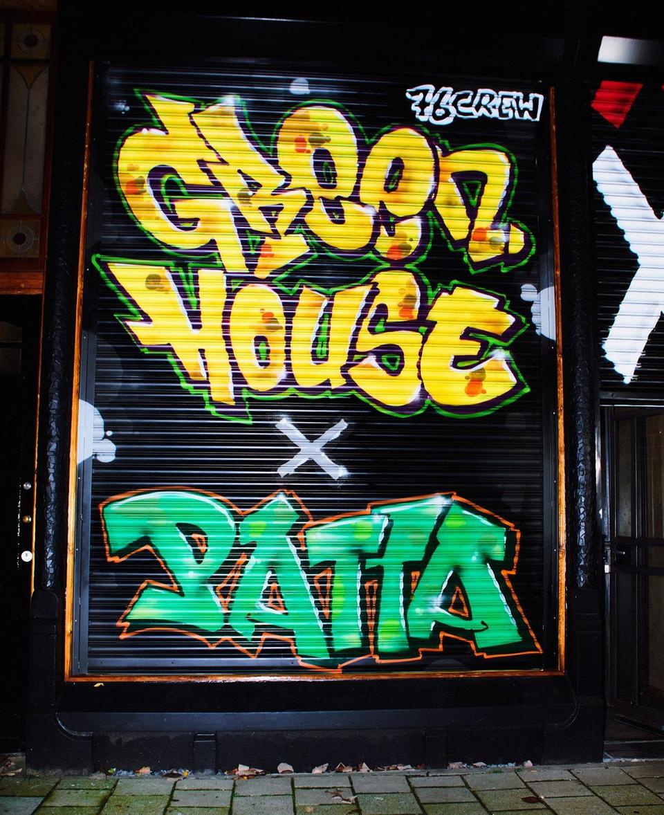 Green House x Patta graffiti collaboration artwork