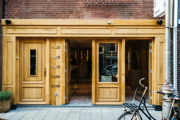 Coffeeshop Oost storefront and entrance in Amsterdam